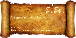 Sigmond Szilvia névjegykártya